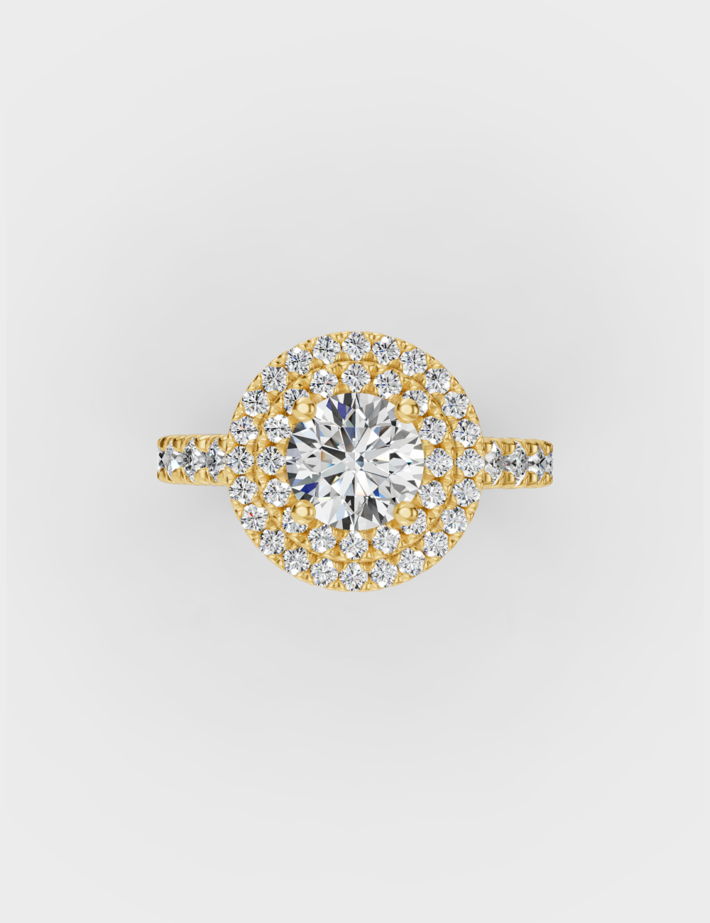 Halo Solitaire Diamond Ring 1.71 carat FG-VVS, , large, image 4