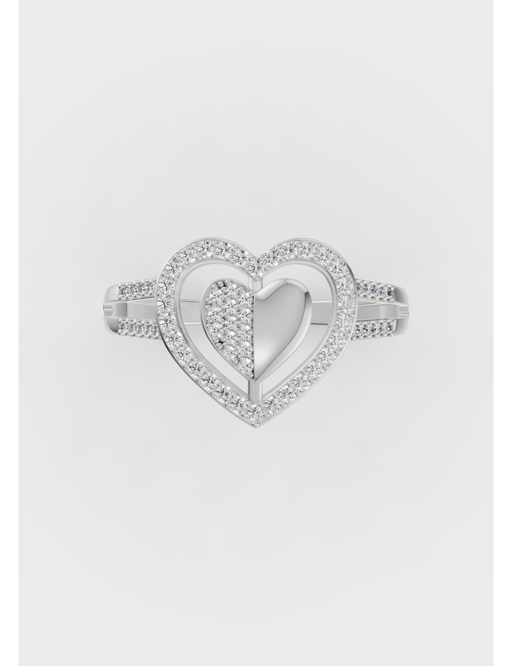 Sparkled Heartstrings Diamond Ring 31 cent FG-VVS, , large, image 2