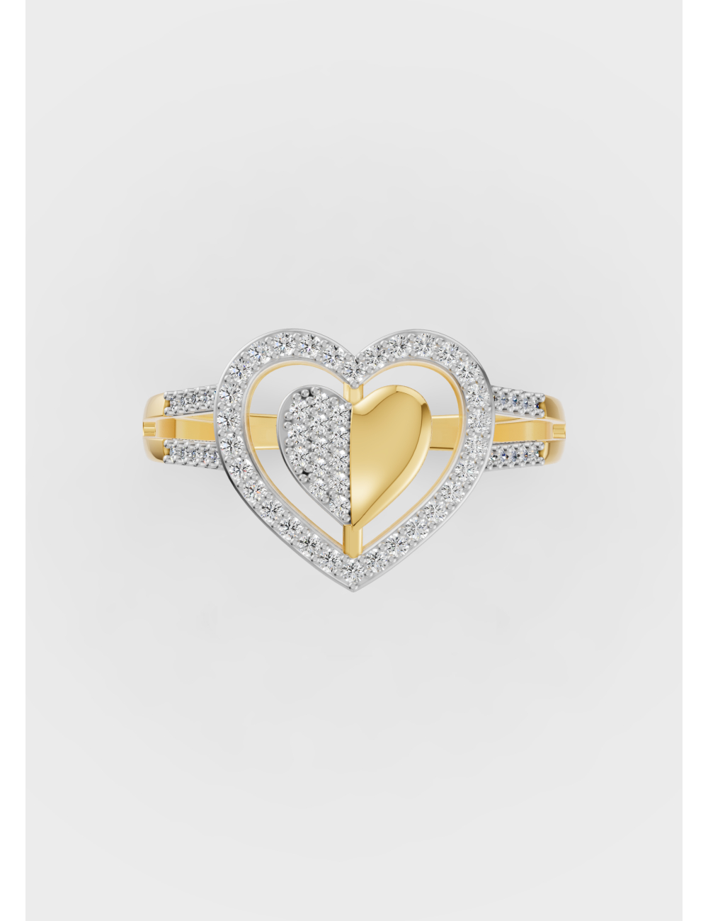 Sparkled Heartstrings Diamond Ring 31 cent FG-VVS, , large, image 2